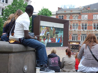Large outdoor LED screen in Birmingham
