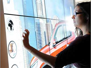 Interactive video wall