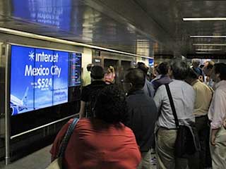 New York Penn Station digital signage